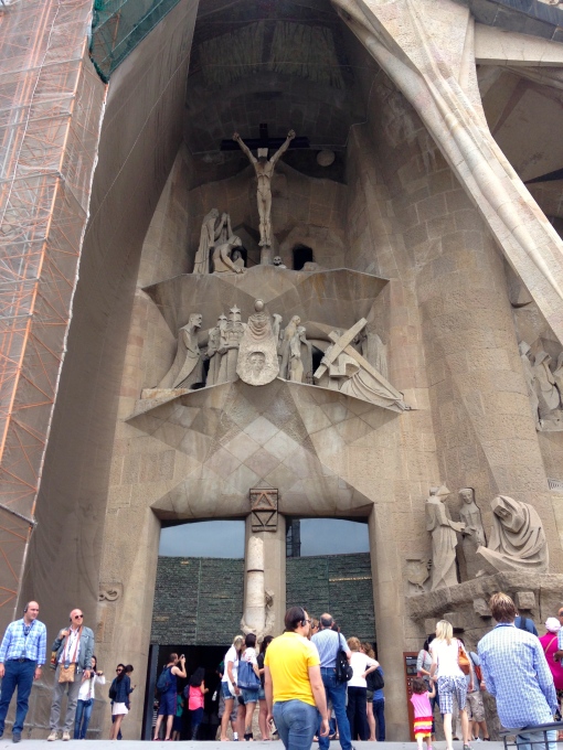 Passion facade of the Sagrada Familia.