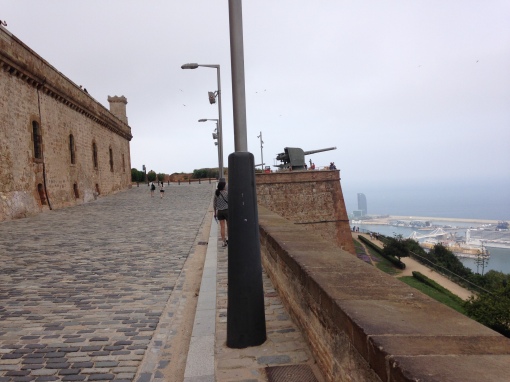 The Castle of Montjuïc and the sea.