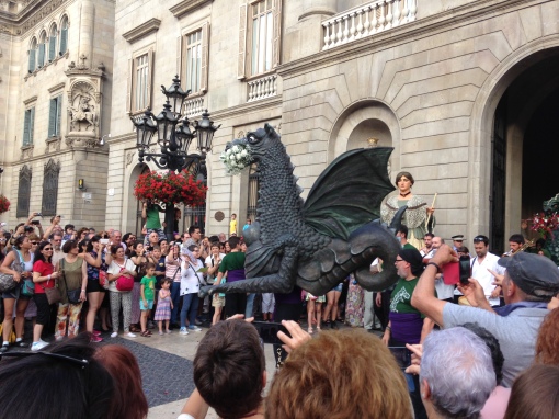 Dancing dragon at the Corpus Christi parade.